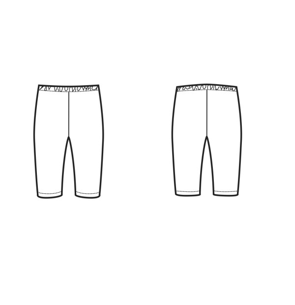 Lühikesed Leggingsid, mustad - Pilt 2