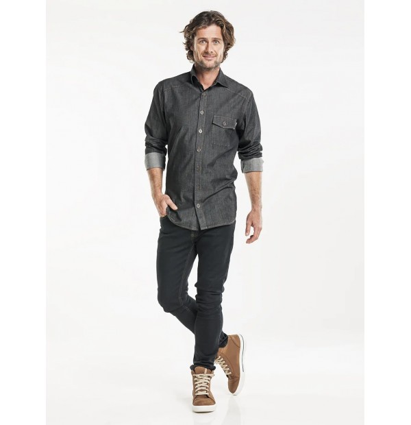 Meeste pluus Antra Denim stretš - Pilt 4
