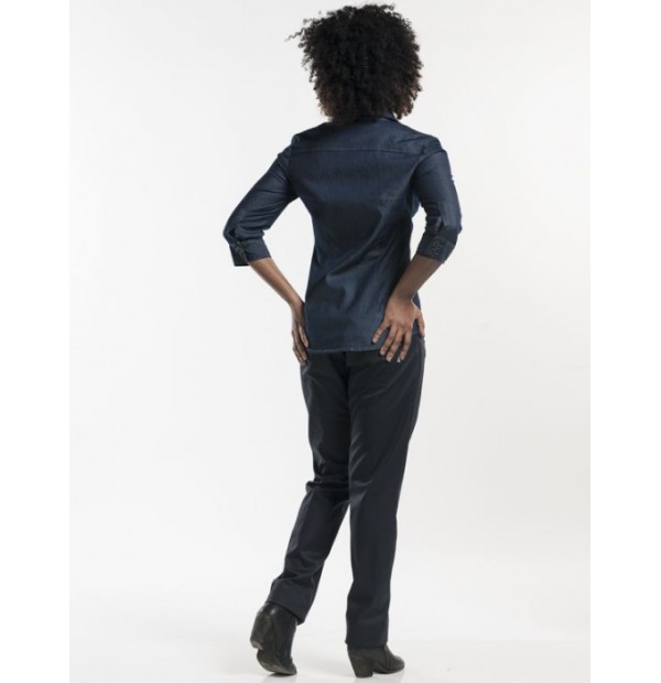 Naiste pluus Blue Denim stretš, 3/4 varrukaga - Pilt 4