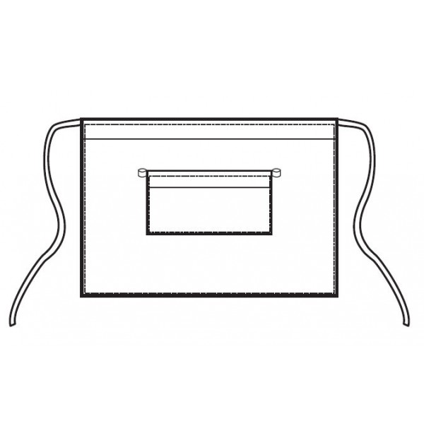 Vööpõll Leonida 70X46cm, must ühe taskuga - Pilt 2